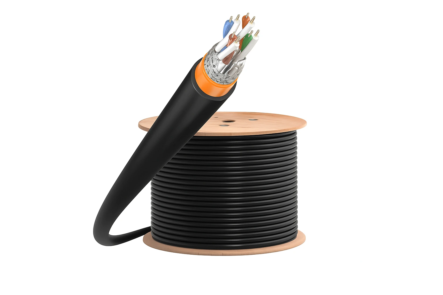 کابل شبکه CAT6 SFTP نگزنس قرقره 305 متری اوت دور رسانت Resanet