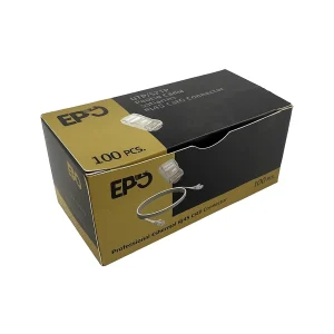 سوکت شبکه میان گذر CAT6 UTP EPG ته باز بسته 100 عددی