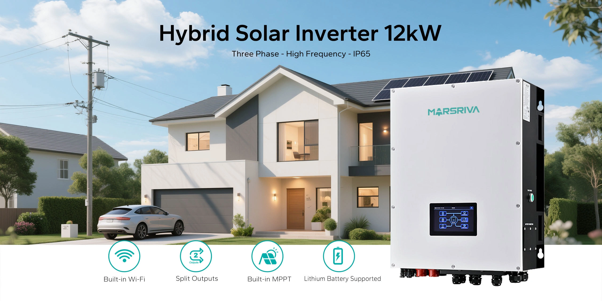 اینورتر خورشیدی 12KW برند MARSRIVA