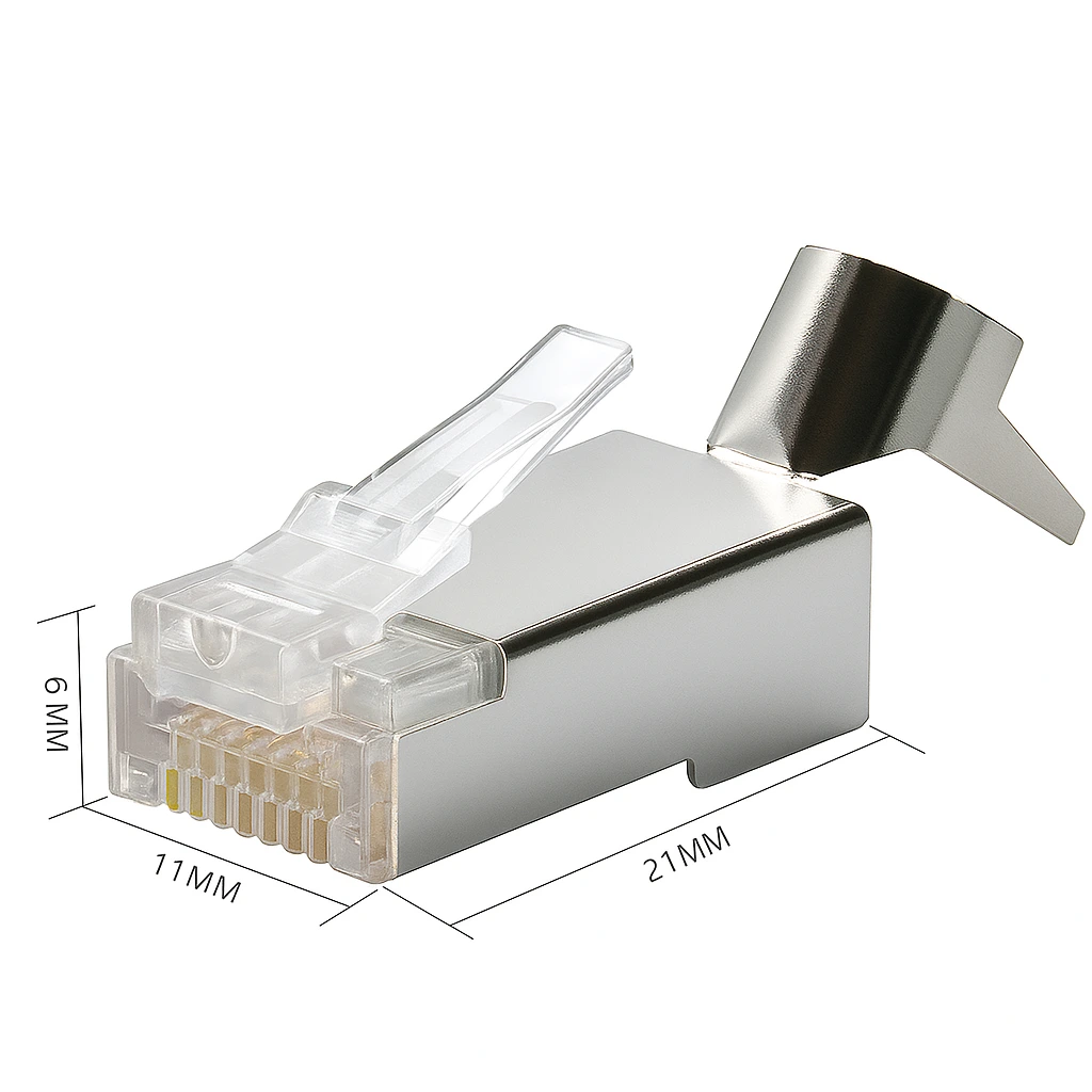 سوکت شانه دار SFTP از برند AMP و از نوع CAT6